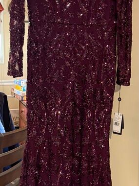 Adrianna Papell Cassis Sequin Stretch Gown